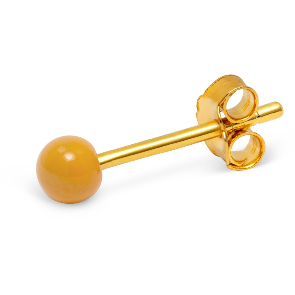 LULU Copenhagen Color Ball earring 1 pcs Ear stud, 1 pcs Marigold