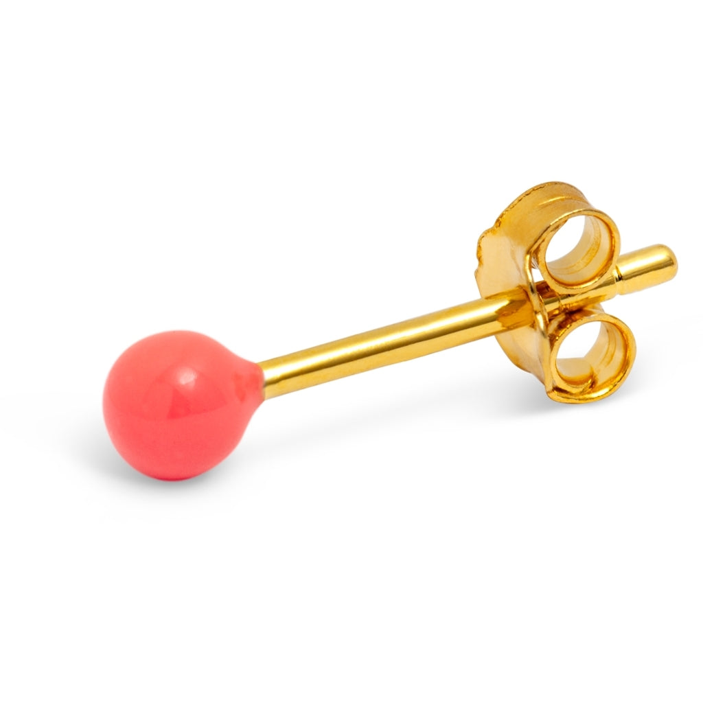 LULU Copenhagen Color Ball earring 1 pcs Ear stud, 1 pcs Orange