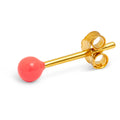Color Ball earring 1 pcs - Orange