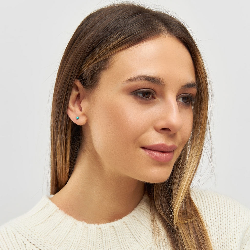 LULU Copenhagen Color Ball earring 1 pcs Ear stud, 1 pcs Petrol