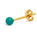 Color Ball earring 1 pcs - Petrol