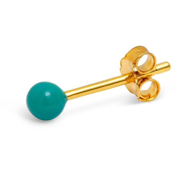 LULU Copenhagen Color Ball 1 pcs Ear stud, 1 pcs Petrol