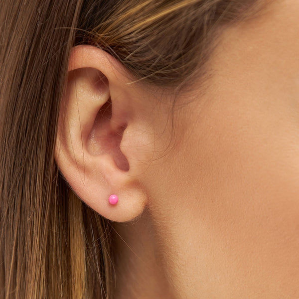 LULU Copenhagen Color Ball 1 pcs Ear stud, 1 pcs Pink