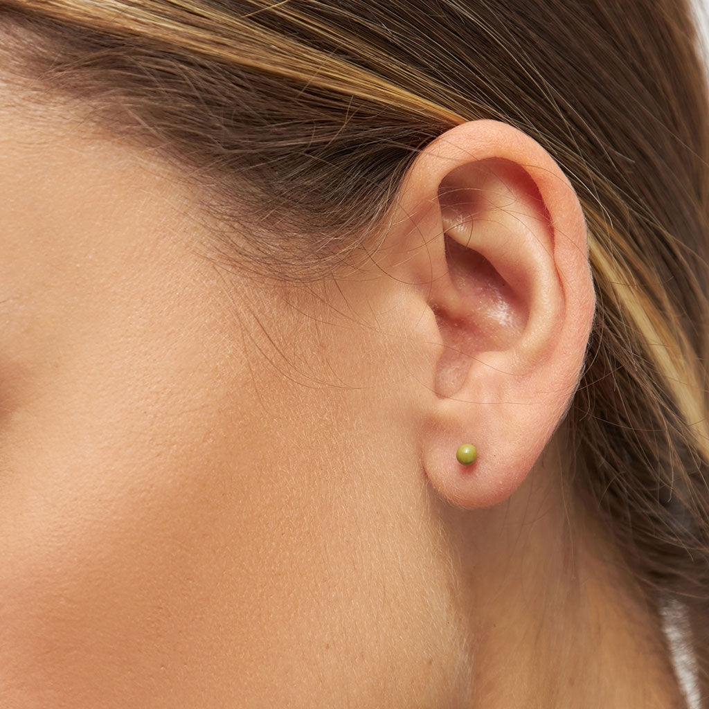 LULU Copenhagen Color Ball earring 1 pcs Ear stud, 1 pcs Willow Green