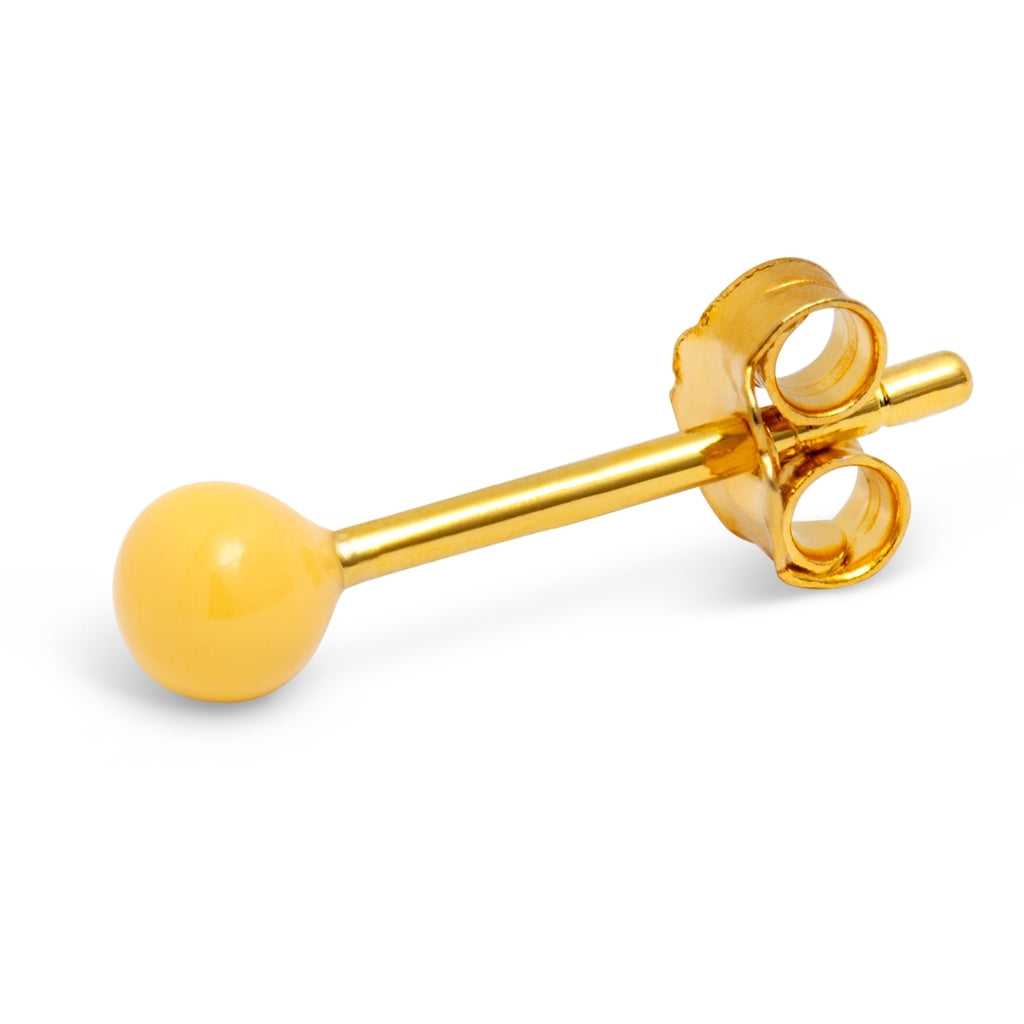 LULU Copenhagen Color Ball earring 1 pcs Ear stud, 1 pcs Yellow