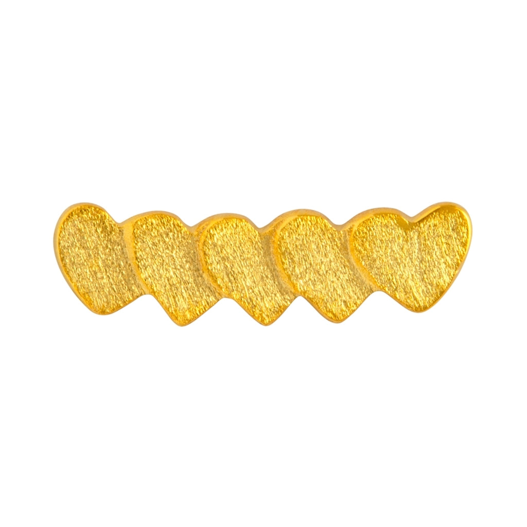LULU Copenhagen Domino Hearts 5 earring 1 pcs Ear stud, 1 pcs Gold plated