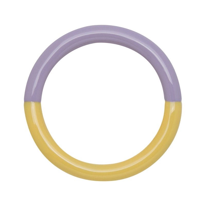 LULU Copenhagen Double Color Ring Rings Bright Yellow - Lavender