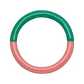 Double Color Ring - Light Green - Burnt Coral