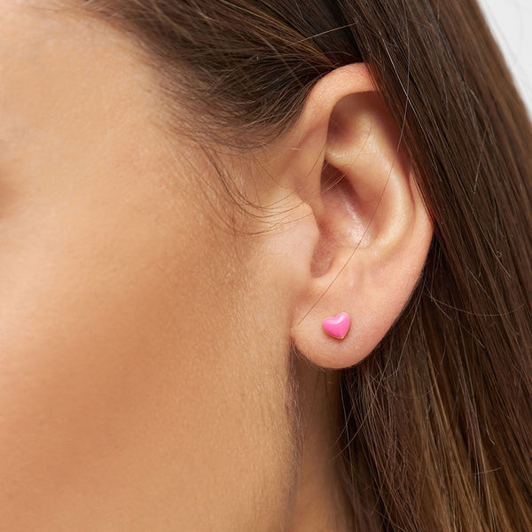 LULU Copenhagen Love U 1 pcs Ear stud, 1 pcs Pink