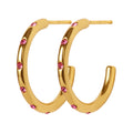 OMG Hoops Medium pair gold plated - Rose