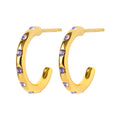 OMG Hoops Small pair gold plated - Violet