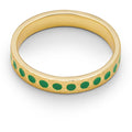 Pattern Ring gold plated - Light Green