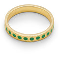 Pattern Ring gold plated - Light Green