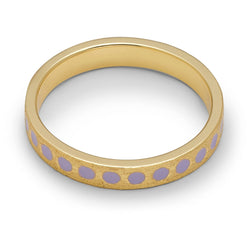 LULU Copenhagen Pattern Ring gold plated Rings Purple