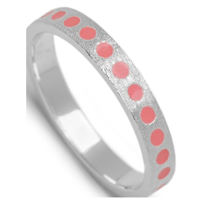 LULU Copenhagen Pattern Ring silver Rings Burnt Coral