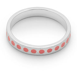 LULU Copenhagen Pattern Ring silver Rings Burnt Coral