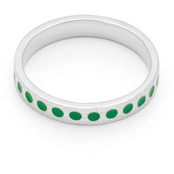 LULU Copenhagen Pattern Ring silver Rings Light Green