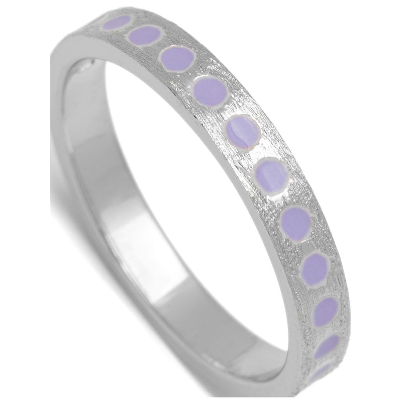 LULU Copenhagen Pattern Ring silver Rings Purple