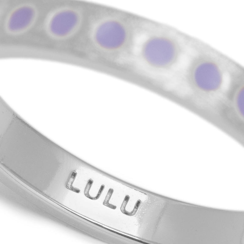 LULU Copenhagen Pattern Ring silver Rings Purple