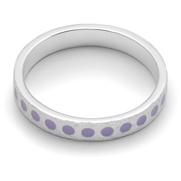 LULU Copenhagen Pattern Ring silver Rings Purple